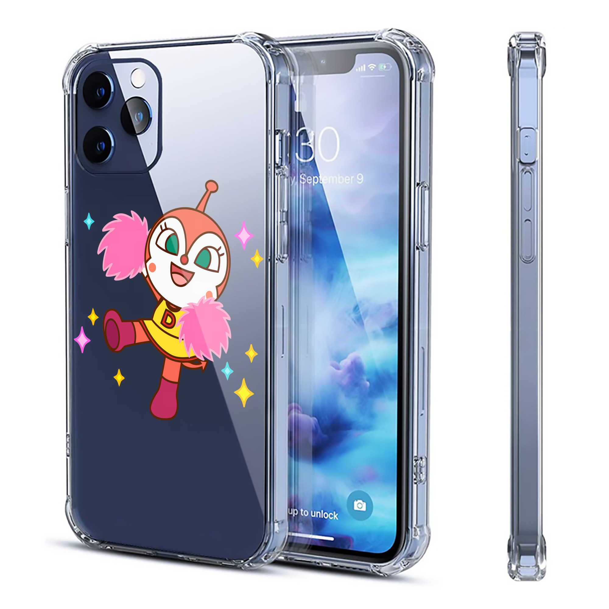 （画像用） アンパンマン Anpanman 【iPhone 12シリーズ対応】透明スマホケース（クリアソフトケース）